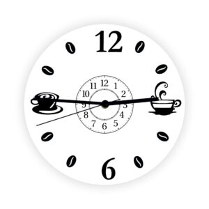 Descoperă acest ceas de perete bucatarie cu tematică de cafea, perfect pentru a crea o atmosferă plăcută în timp ce gătești și savurezi o ceașcă de cafea.
