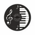 Ceas de perete Muzică Ceas de perete Muzică - Surprinde-ți profesorul de muzică cu un cadou memorabil. Un design elegant inspirat de muzică și funcționalitate pentru a aduce armonie în spațiul său de lucru sau acasă.