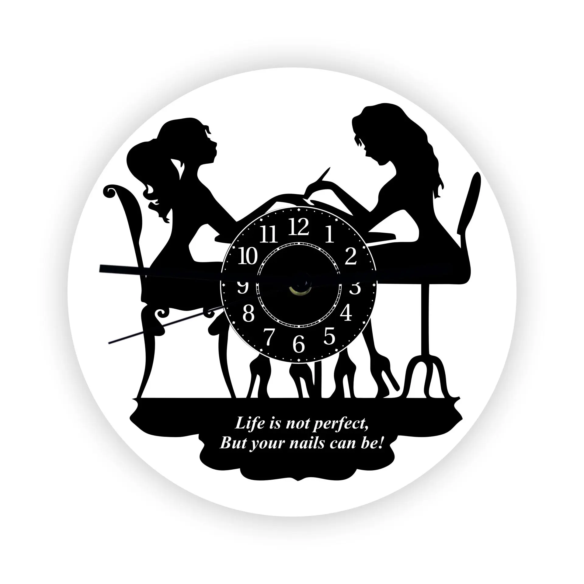 Descoperă acest ceas de perete personalizat Salon unghii, perfect pentru a-ți personaliza spațiul de lucru într-un mod elegant și profesionist. Alege un ceas de perete care să îți reprezinte stilul și pasiunea pentru industria unghiilor.
