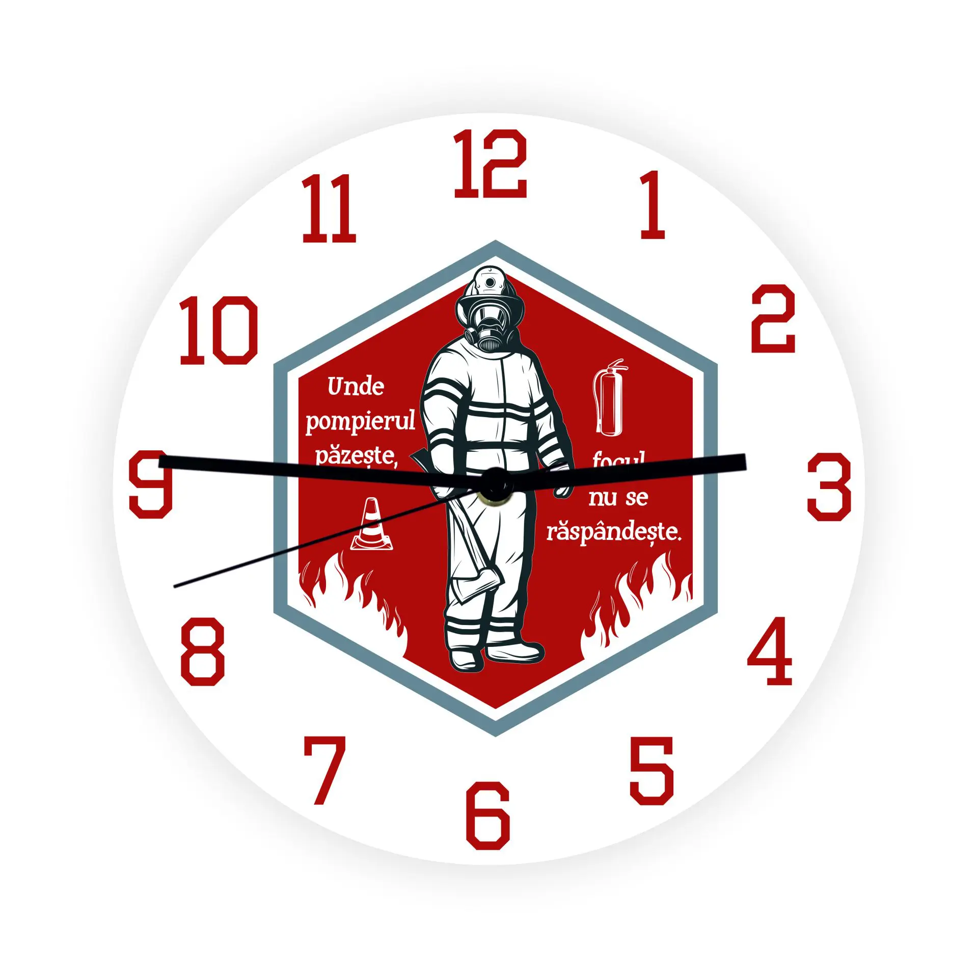 Ceas de perete Pompier - Un omagiu adus eroilor noștri în uniformă