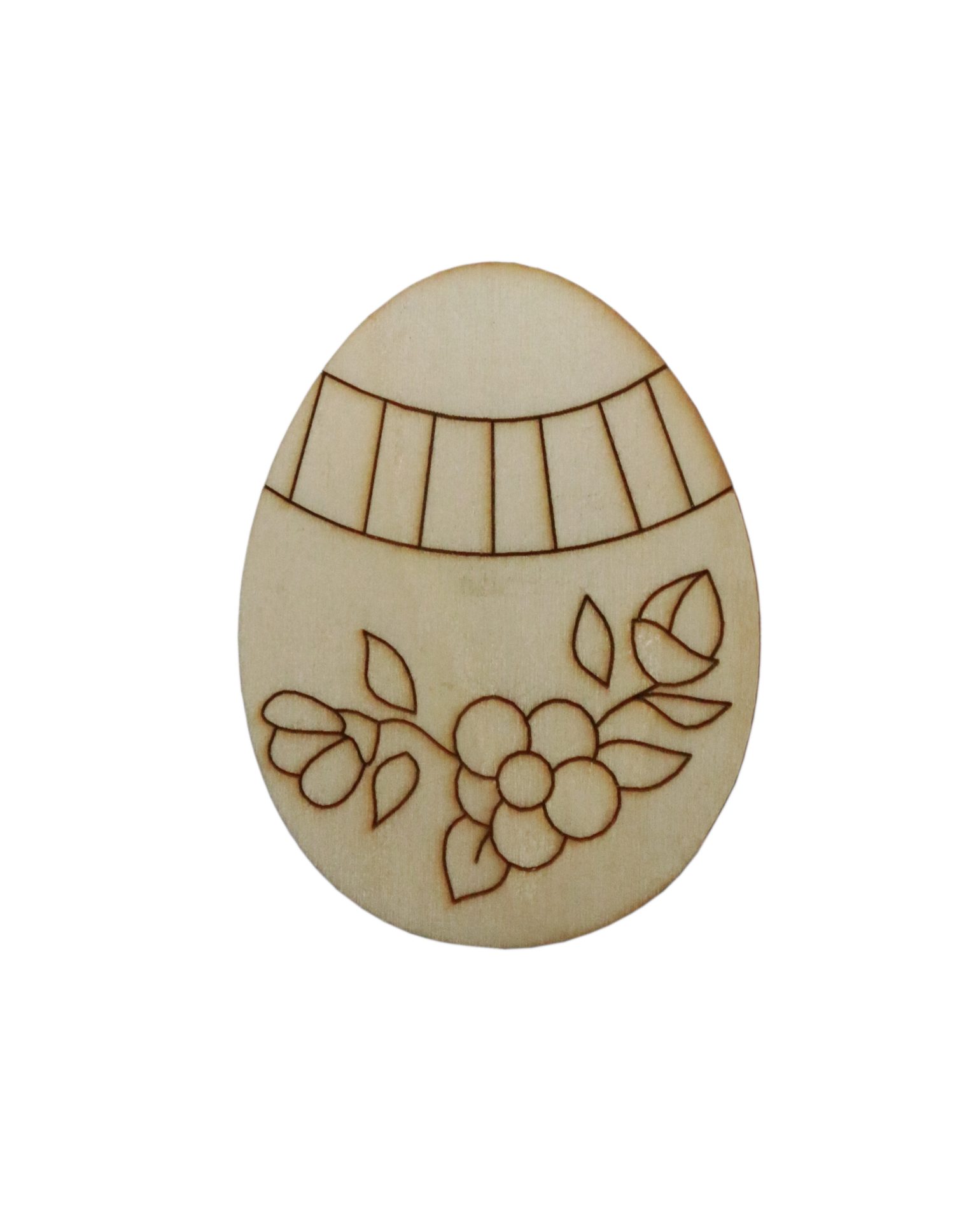 Decorațiune ou gravat - model floare, pregătită pentru a fi pictată cu atenție