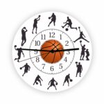 baschet ceas N Ceas de perete Baschet - Adaugă o notă sportivă și pasionată în decorul tău