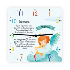 Ceas de perete copii - Rugăciunea Îngerașul