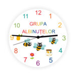 Ceas de perete personalizat Grupa Albinuțelor Ceas de perete personalizat Grupa Albinuțelor